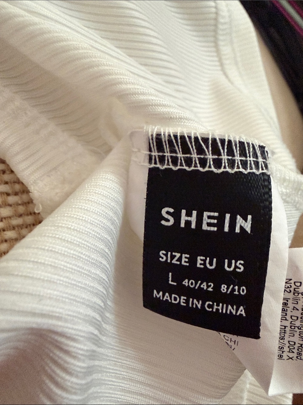 SHEIN White Ribbed Cropped Tank - Picture 3 of 3
